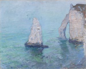 ロックニードルとポルトダヴァル、1885年 作： Claude Monet